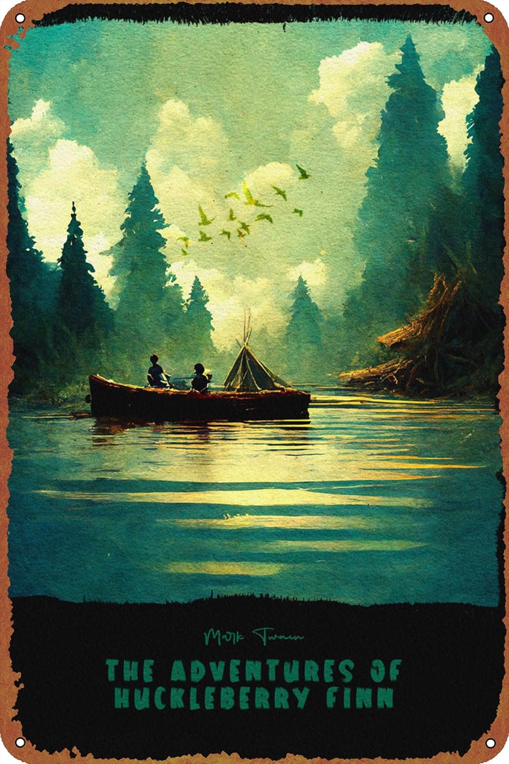 Home Bar And Kitchen - Huckleberry Finn Poster Vintage Tin Sign
