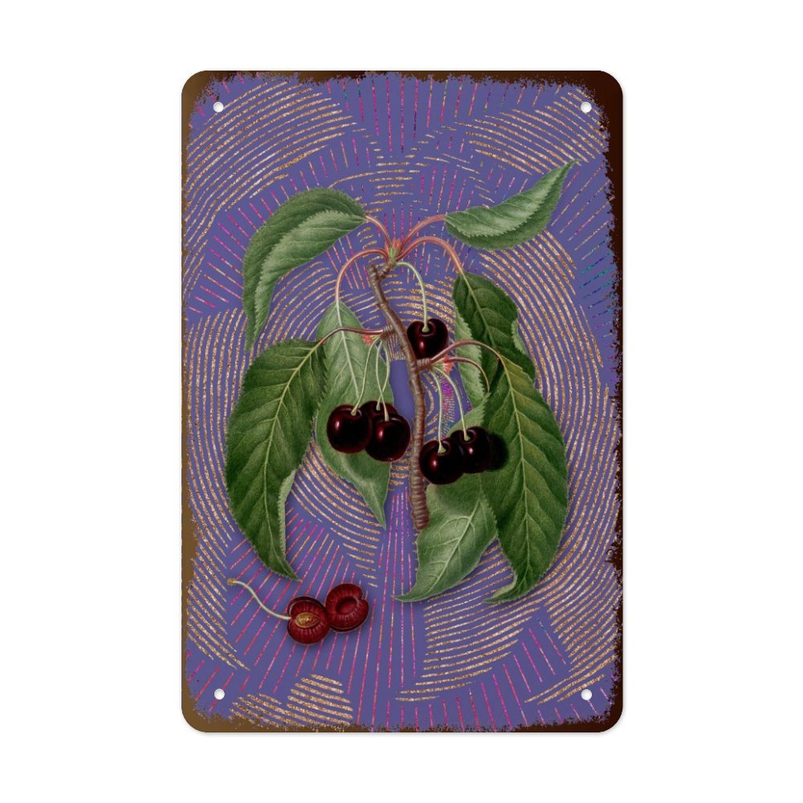 Home Bar Cafe - Vintage Botanical Flowers Metal Tin Sign