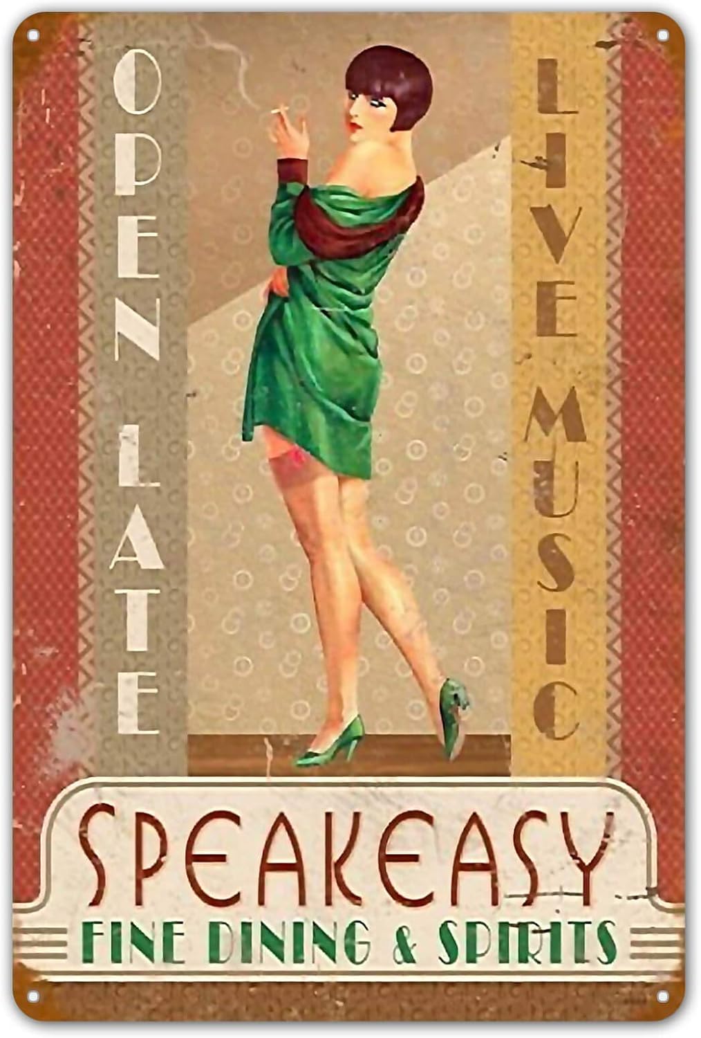 Speakeasy Vintage Tin Metal Si - Home Bar And Coffee review and price