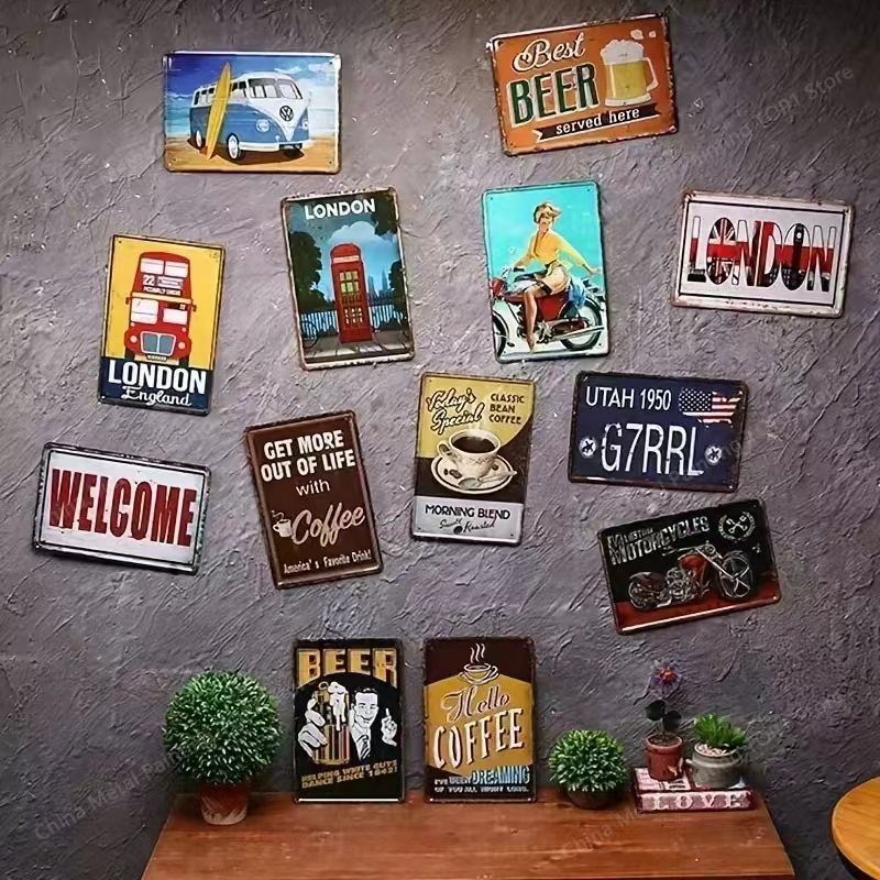 Metal Wall Art Decor 2D Flat I - Home Bar Cafe review and price
