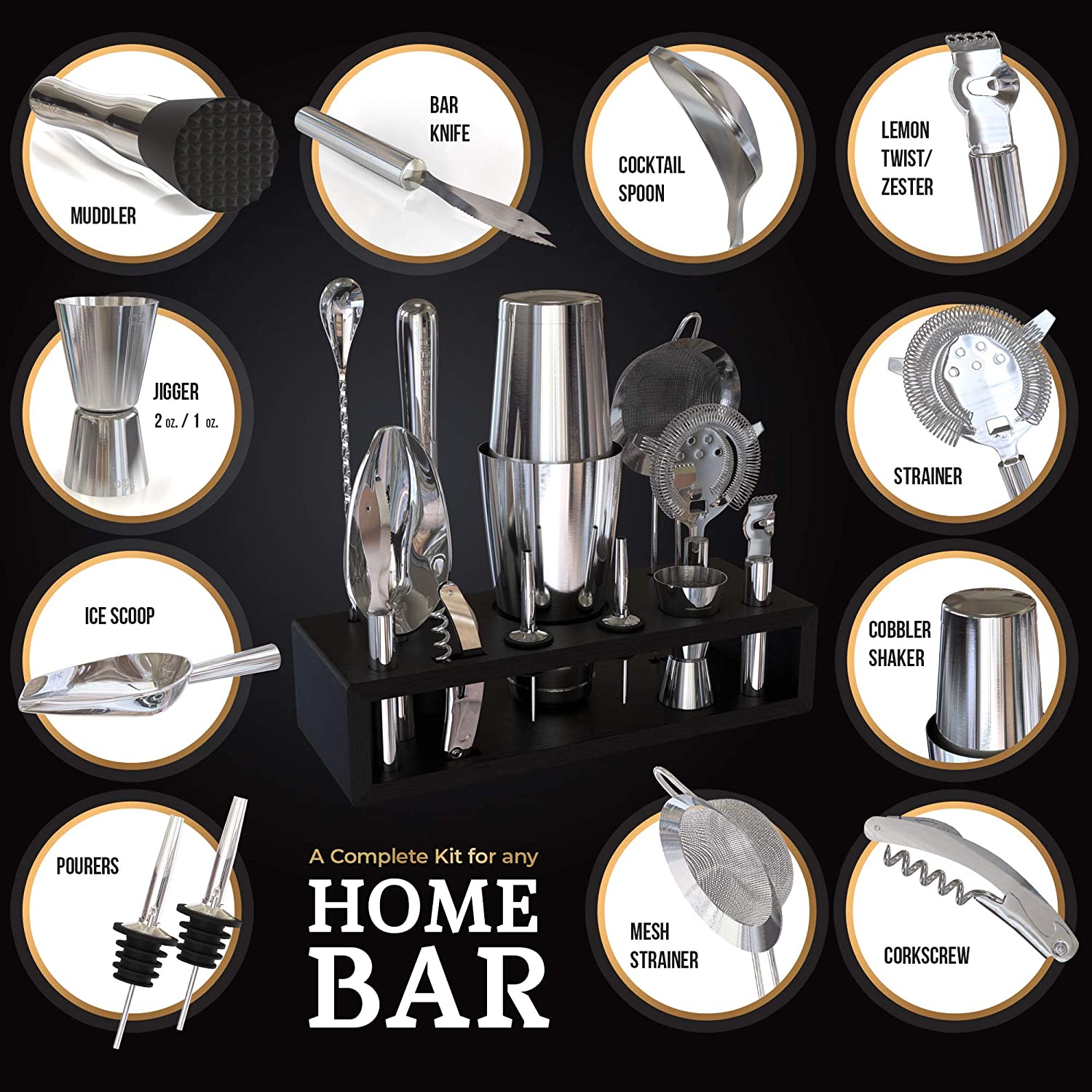 stllCamol 14-Piece Stainless S - Boston Shaker Set review and price