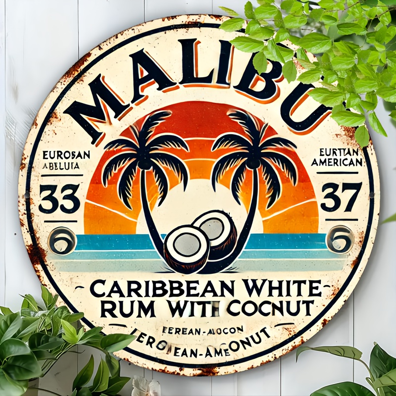 Vintage Malibu Rum Coconut Alu - Home Bar Accessories review and price