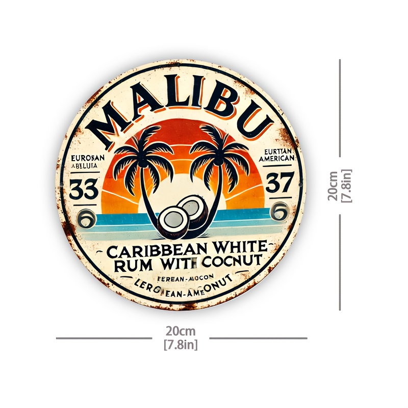 Vintage Malibu Rum Coconut Alu - Home Bar Accessories review and price