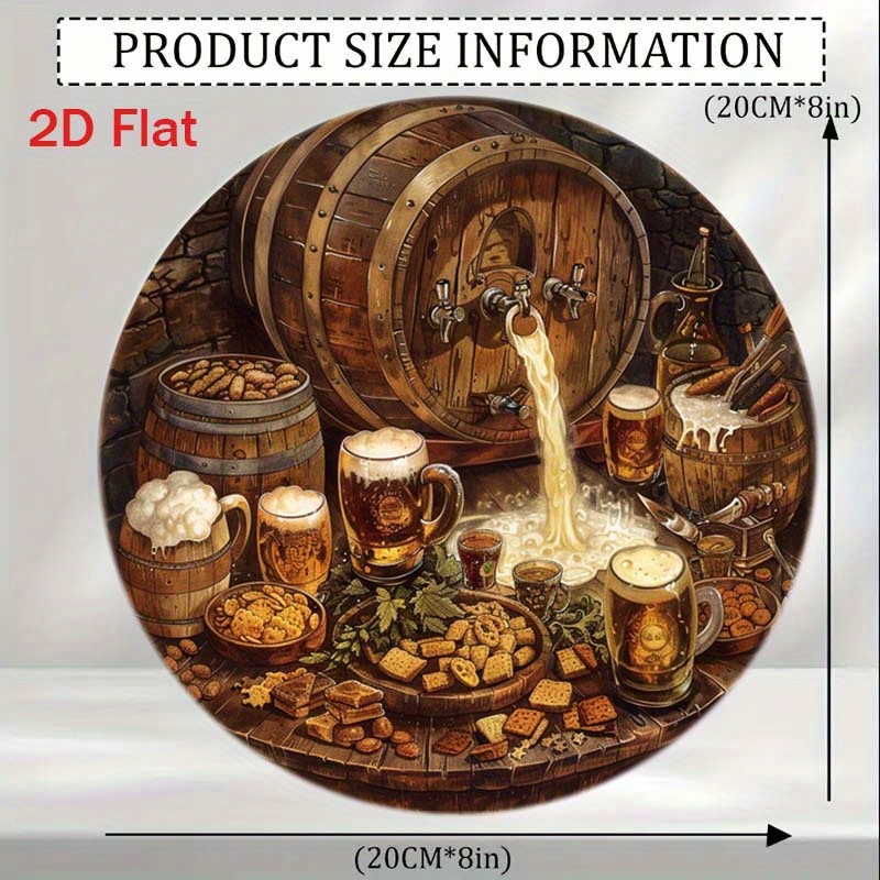 1Pc Round 2D Flat Aluminum Sig - Home Bar Cafe review and price