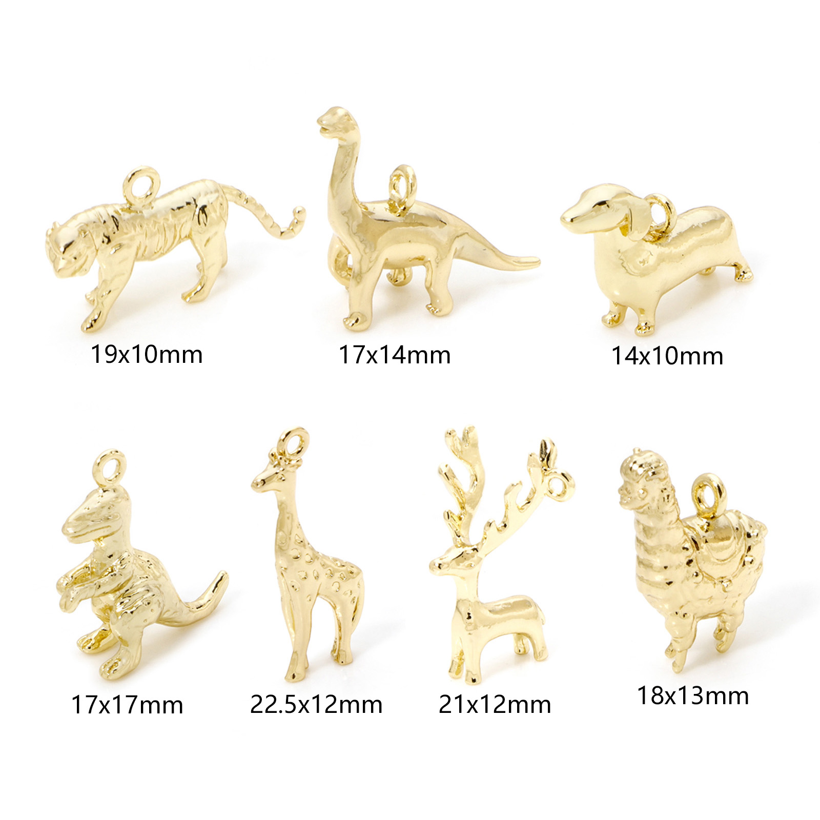 2pcs Animal Brass Charms 18k G - Bar Cart Gold review and price