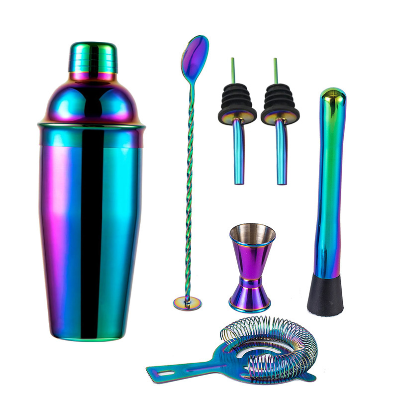 5/7pcs Rainbow Cocktail Shaker - Boston Shaker Set review and price