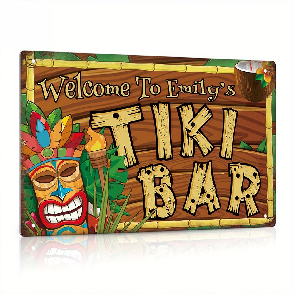 Custom  Decor Tiki Bar Sign, P - Home Bar Cafe review and price