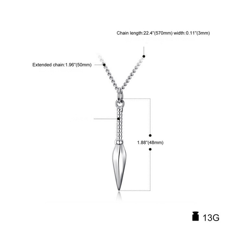 Spear Pendant Necklace For Men - Bar Cart Gold review and price