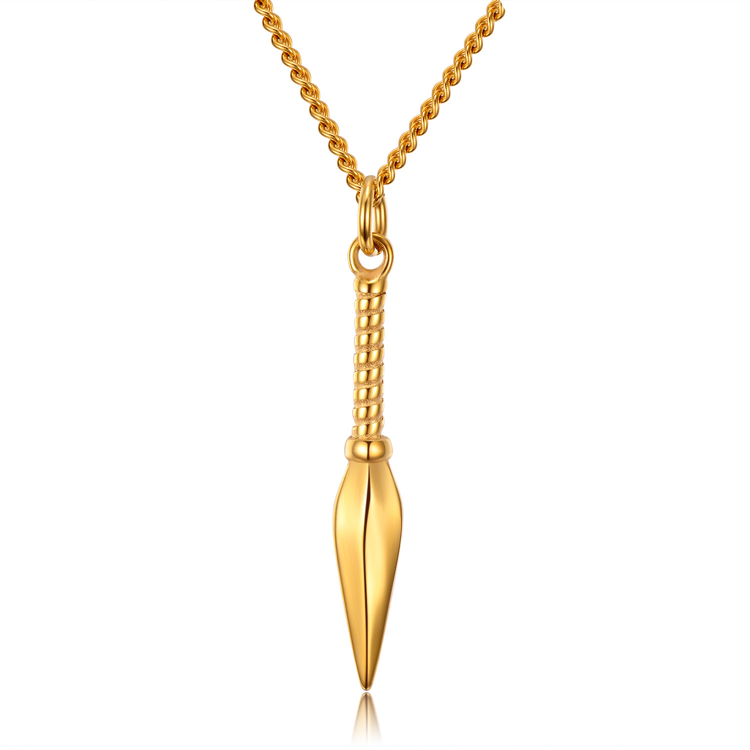 Spear Pendant Necklace For Men - Bar Cart Gold review and price