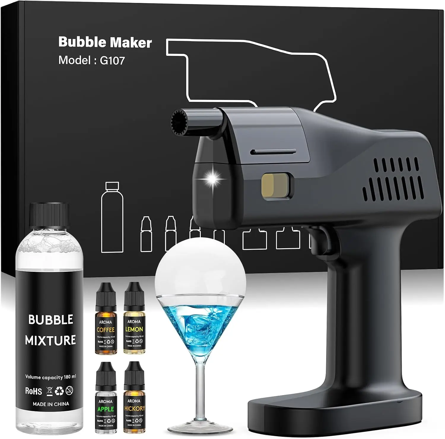 Electric Cocktail Smoke Bubble - Smoking Gun Kit review and price