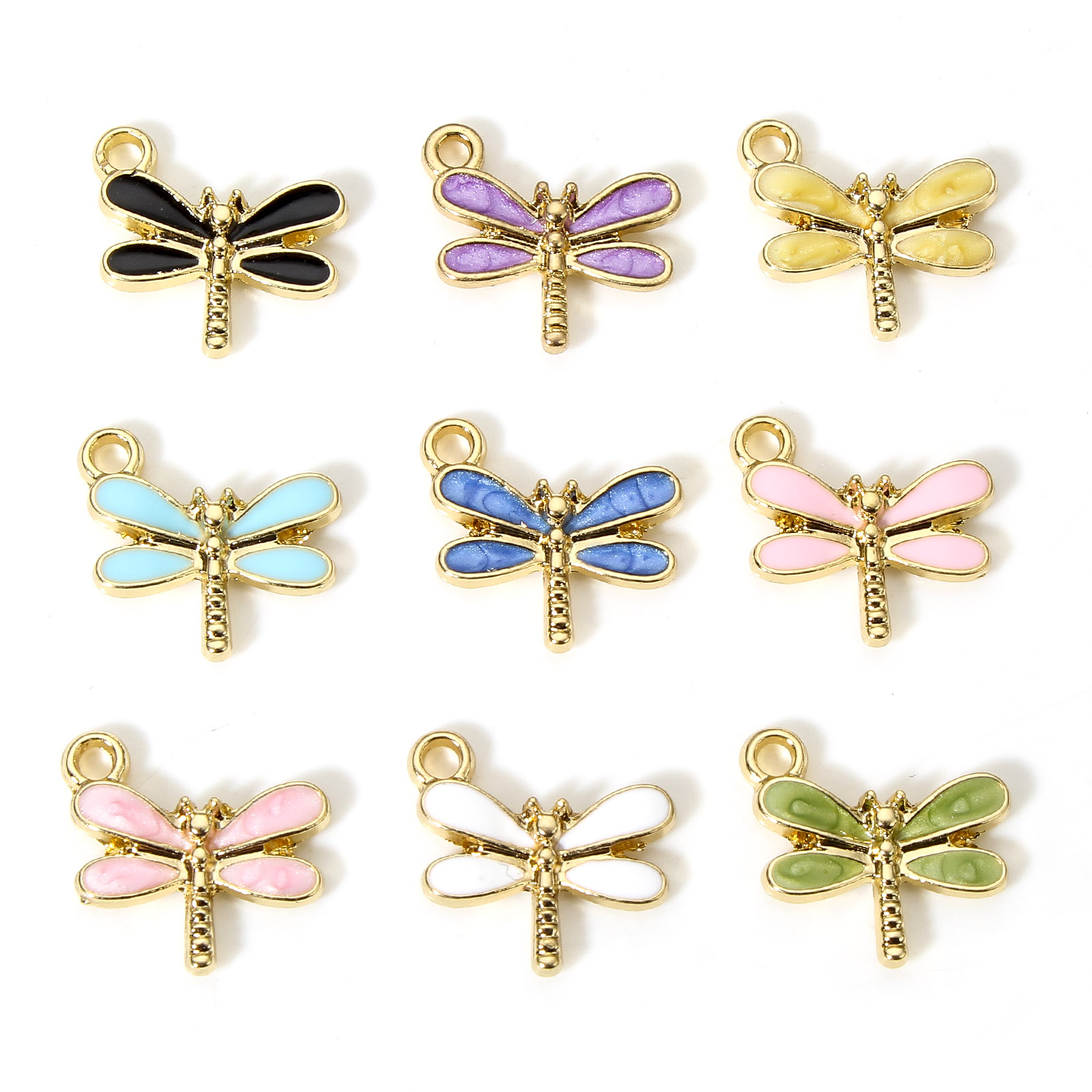 10 PCs  Dragonfly Animal Ename - Bar Cart Gold review and price
