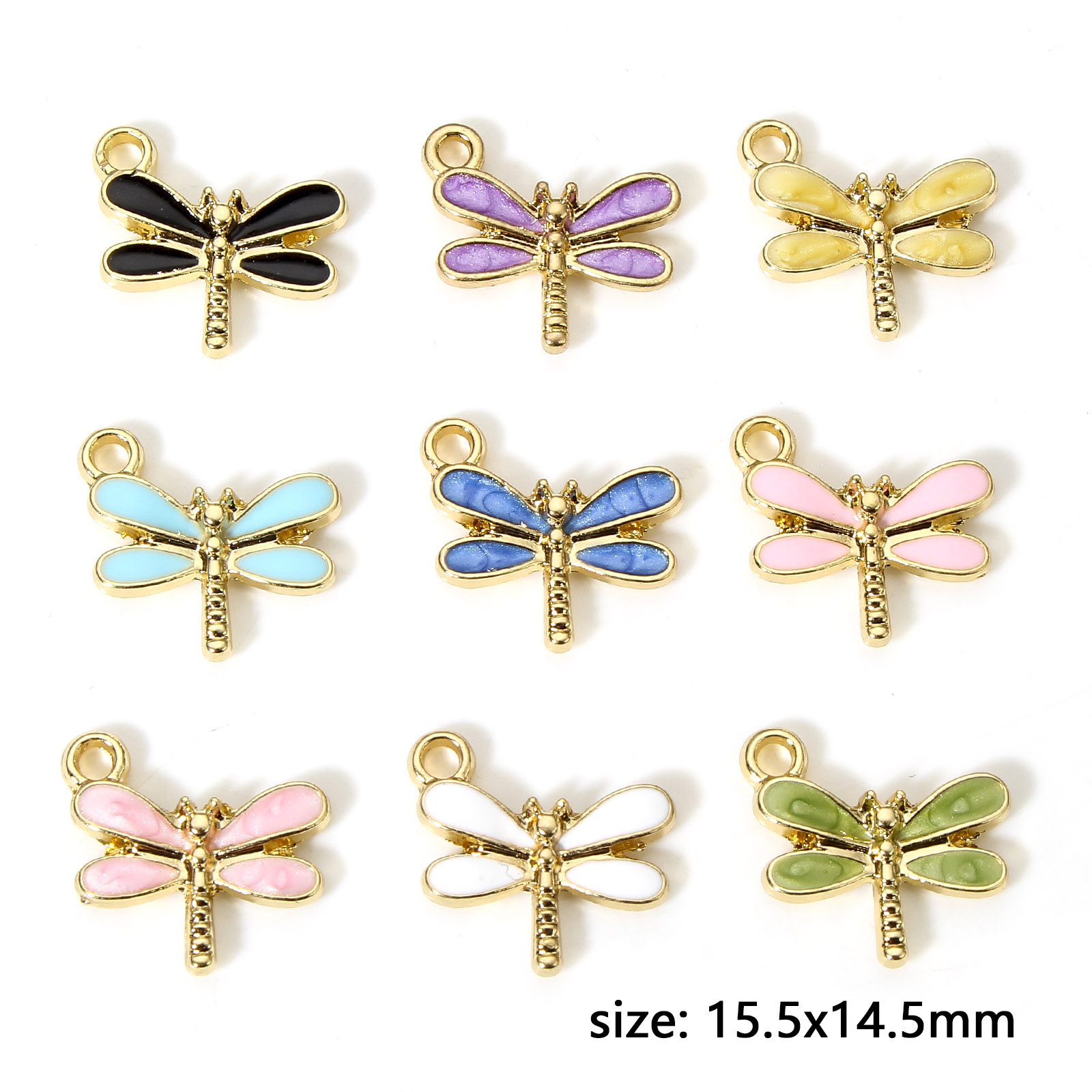 10 PCs  Dragonfly Animal Ename - Bar Cart Gold review and price