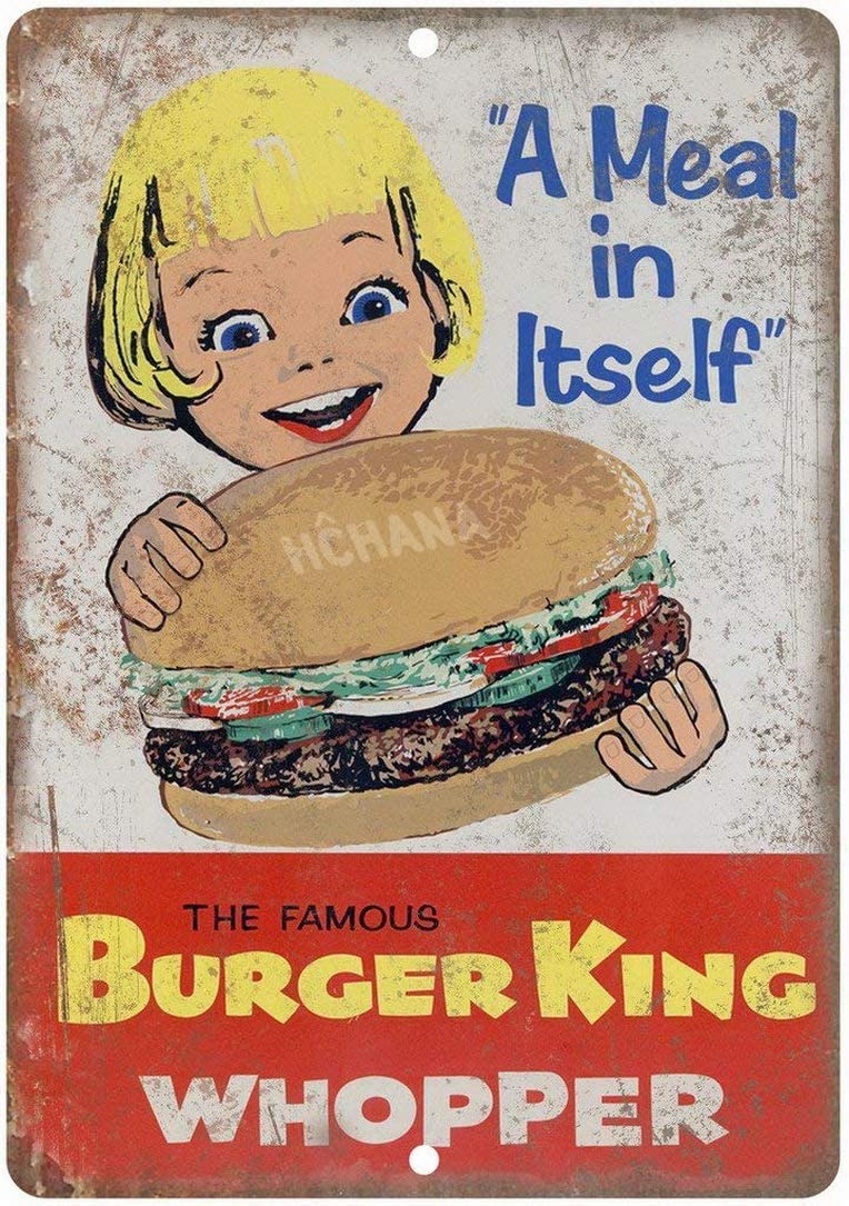 Vintage Metal Tin Sign Whopper - Home Bar And Coffee review and price